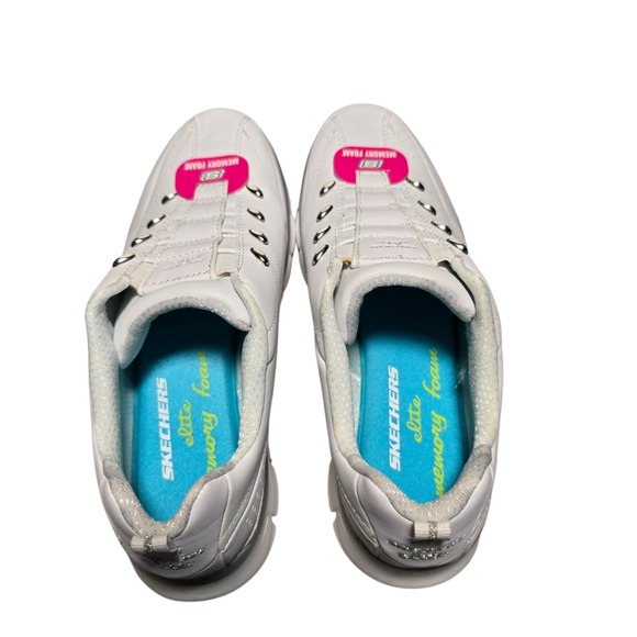 Skechers Shoes Womens 7.5 Elite Class Casual Sneakers White Leather 11644 - Picture 6 of 9